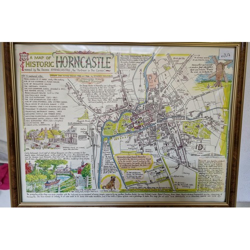 140 - Five modern prints on Horncastle and Woodhall Spa history plus another floral print