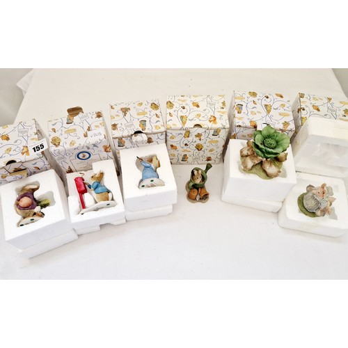 155 - Collection of six mint boxed Border Fine Arts World of Beatrix Potter figures