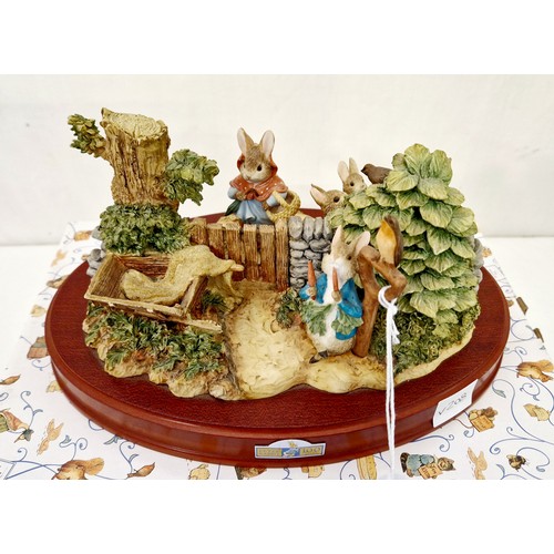 160 - Boxed Border Fine Arts mint boxed Tale of Peter Rabbit Tableau celebrating 100 years 572/2002