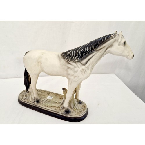 164 - Large plaster figurine of a horse