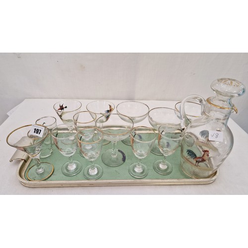 197 - Various vintage Babycham and others, glasses and stemware