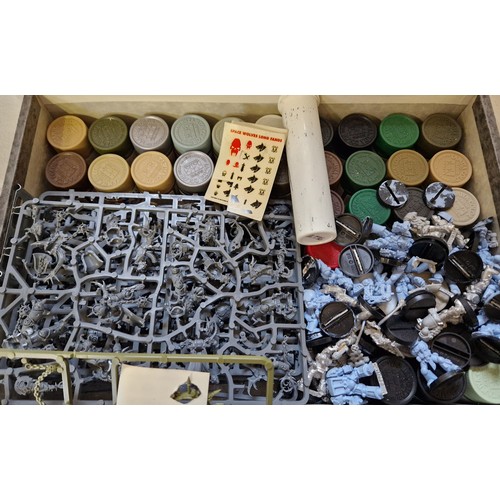 349 - Quantity of war hammer figures, paints etc