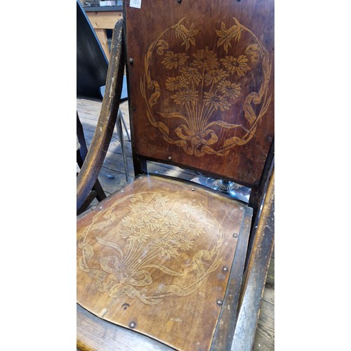 418 - American style pressed panel nursing chair