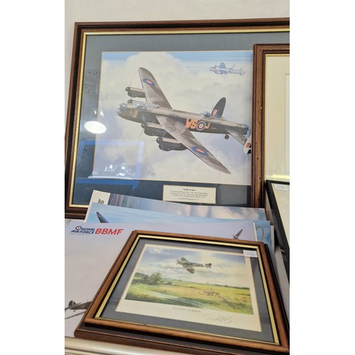 149 - Various aviation prints including two Coningsby Typhoon Squadron prints, Ray Chapman limited edition... 