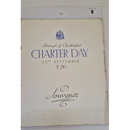 5 - Burgh of Cleethorpes Charter Day 23rd September 1936 souvenir album