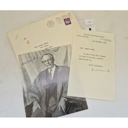 8 - British Politics, Harold MacMillan (1894-1986, Prime Minister 1957-63) a typed signed letter and por... 