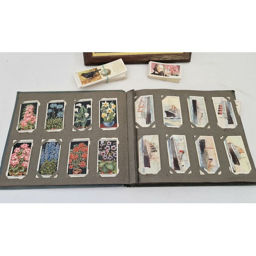 9 - Collection of various tea and cigarette cards, framed, in an album and loose