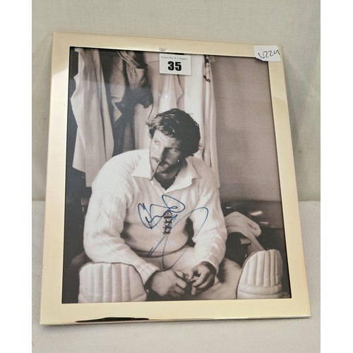 35 - Ian Botham signed photograph in the England dressing room