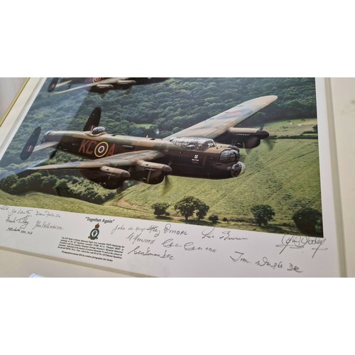 36 - Aviation photograph 'Together Again' commemorating the visit of the Canadian Lancaster in 2014 Ltd. ... 