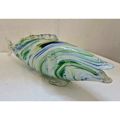 45 - Coloured glass fish approx. 62cm long