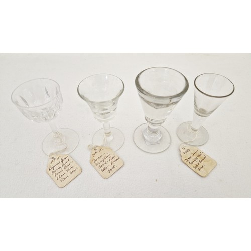 49 - Three 19th century drinking glasses and a penny lick