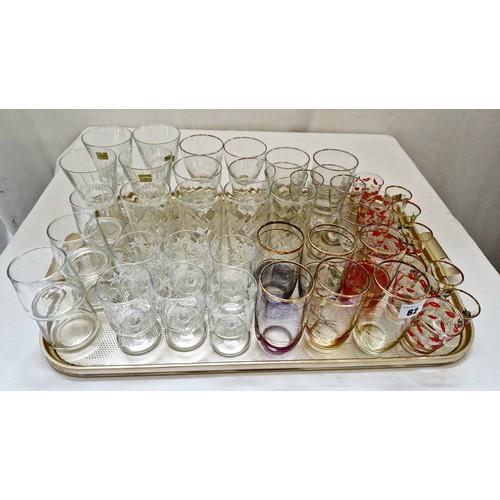 62 - Collection of transfer printed and other drinking glasses