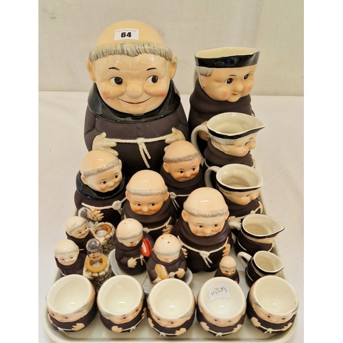 64 - Collection of Goebel Monks ceramic tableware