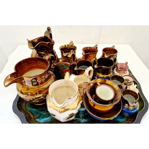 86 - Collection of various lustre ware jugs and vases