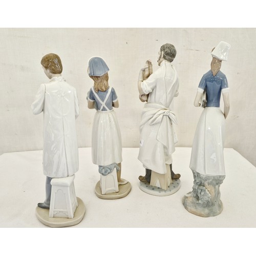 88 - Four various Nao and Lladro medical figurines