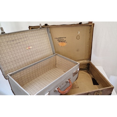 162 - Two vintage boxed suitcases