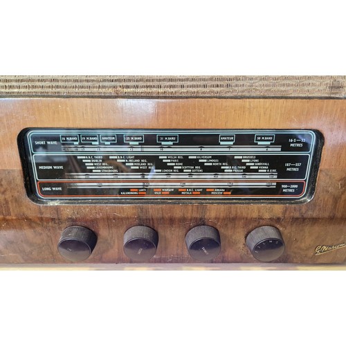 184 - Vintage wooden cased Marconi radio