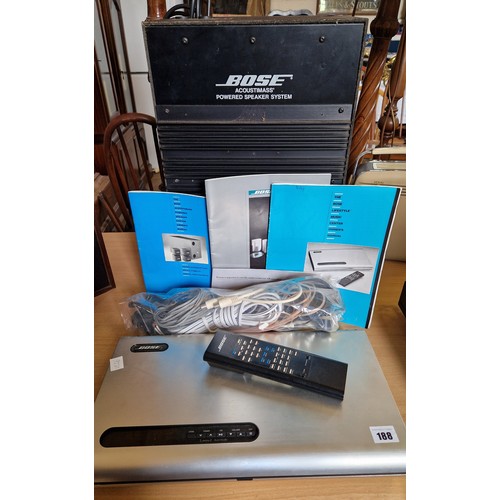 188 - Bose Lifestyle music centre and acoustimass powered speaker centre with manuals and remote