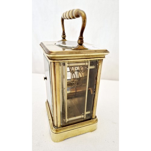 194 - Howell & James gilt brass carriage clock