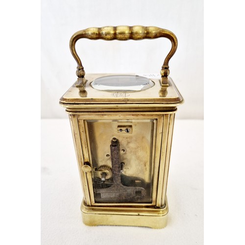 194 - Howell & James gilt brass carriage clock