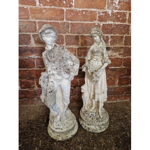 508 - Male and female garden figures