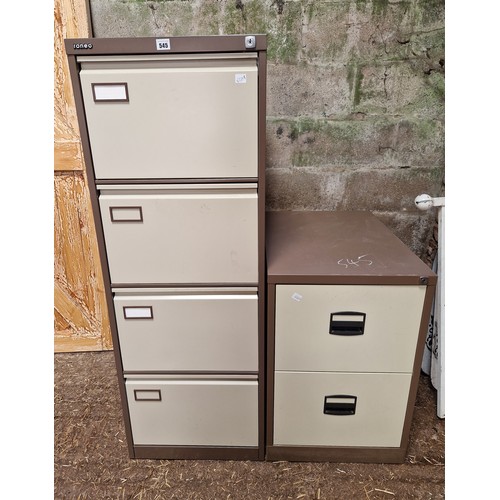 545 - 4 and 2 drawer steel filing cabinets