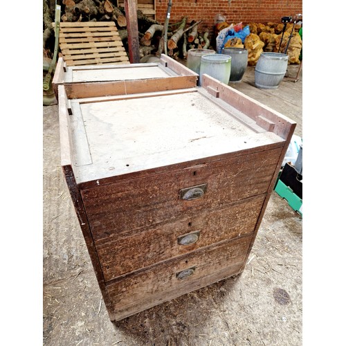 548 - Two sets of workshop drawers and contents