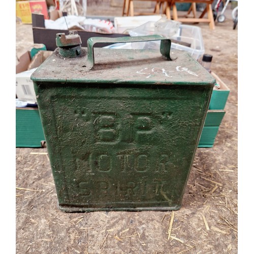 549 - Qty of motoring spares, accessories and vintage BP petrol can