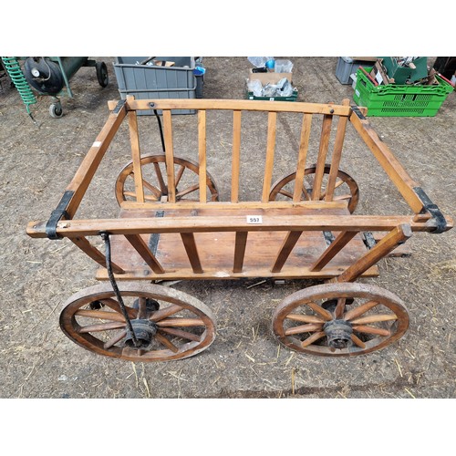 557 - Bavarian wooden hand cart