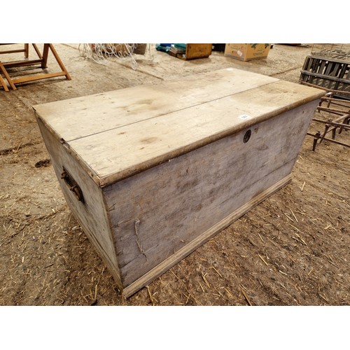 584 - Victorian pine blanket box