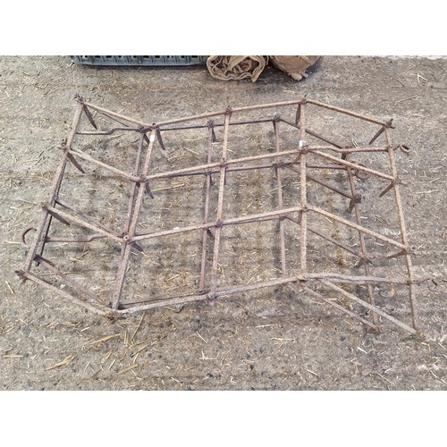 585 - Set of small vintage grass harrows