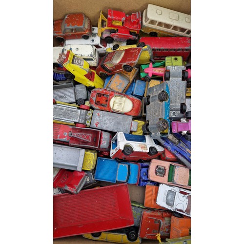 223 - Box of loose predominately 1970s playworn vehicles