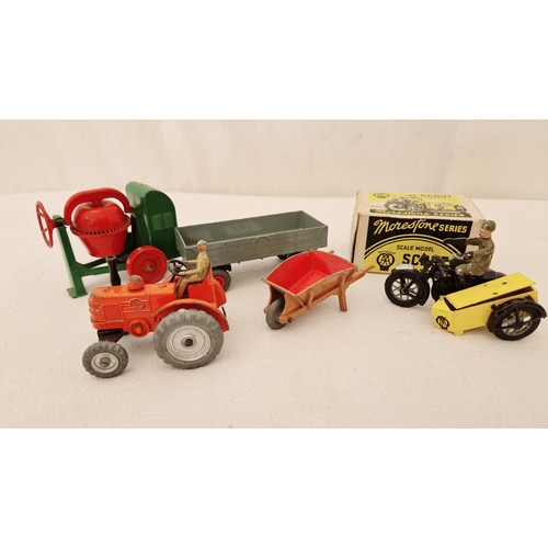 227 - Five vintage die cast model vehicles incl. Dinky Field Marshall 301, Dinky Farm Trailer 428 and Dink... 