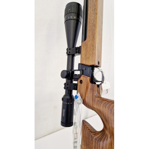 263 - Air Arms S200 CO2 .22 air rifle with Hawk vantage 6-24-50, 10 shot magazine and air bottle filler