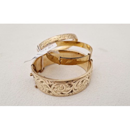 284 - Three metal bangles incl. rolled gold