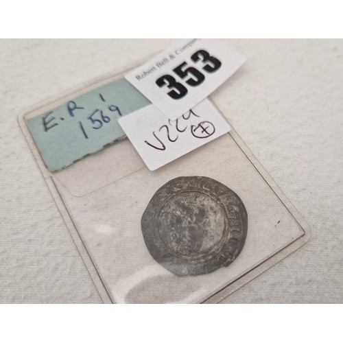 353 - Elizabeth I silver shilling