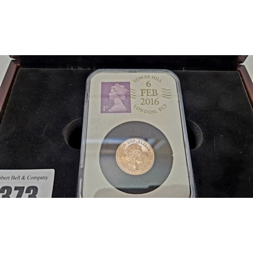 373 - Coin Portfolio Management 2016 EII date stamped Limited Edition cased proof sovereign with COA