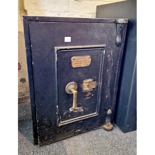 379 - Vintage safe by Frederic White & Co Birmingham, with internal label Whitfield & Co Safe makers to th... 