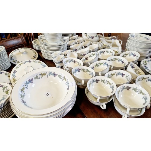 83 - Large quantity of Royal Doulton Burgundy dinnerware