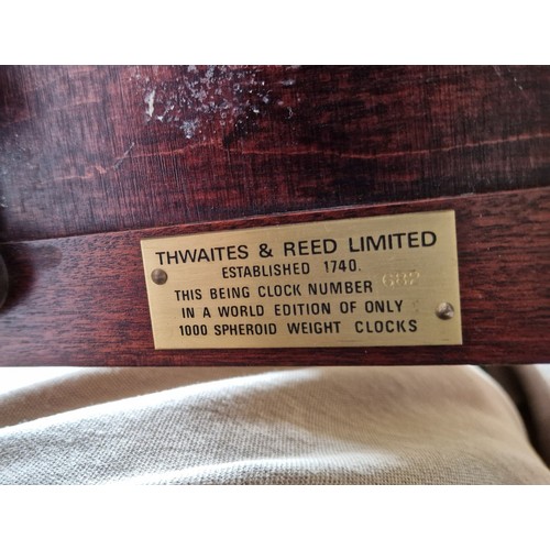 193 - Thwaites & Reed brass rolling ball clock