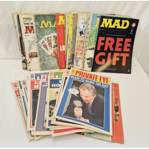 4 - Quantity of vintage MAD and Private Eye magazines