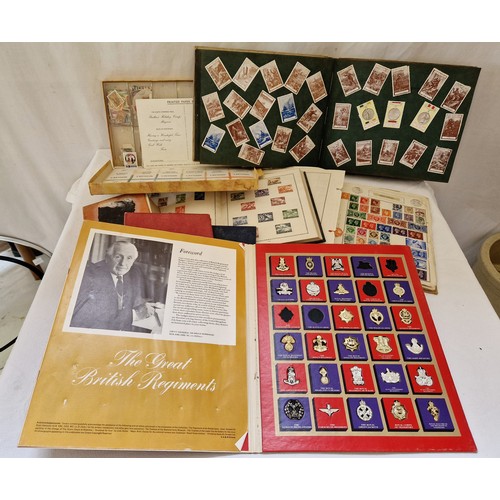 14 - Three albums of world stamps and various loose world stamps etc