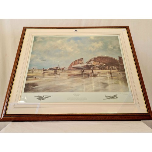 29 - Framed Ltd Edition aviation print 'Fifty Years On - The Spitfire to the Tornado' - RAF Coningsby by ... 