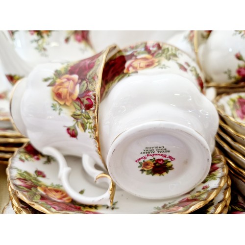 53 - Quantity of Royal Albert Old Country Roses dinnerware including decorative teapot etc