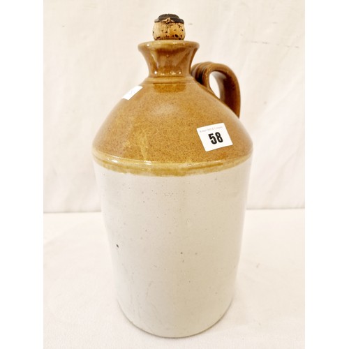 58 - Plain stoneware flagon