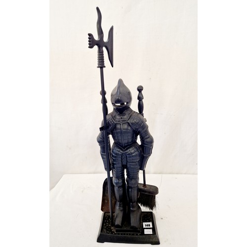 148 - Modern cast metal knight companion set