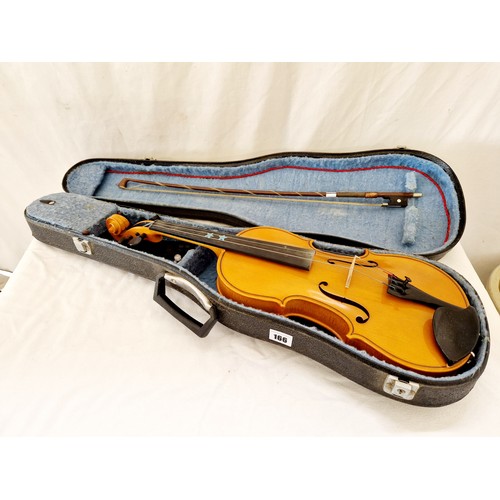 166 - Cased violin