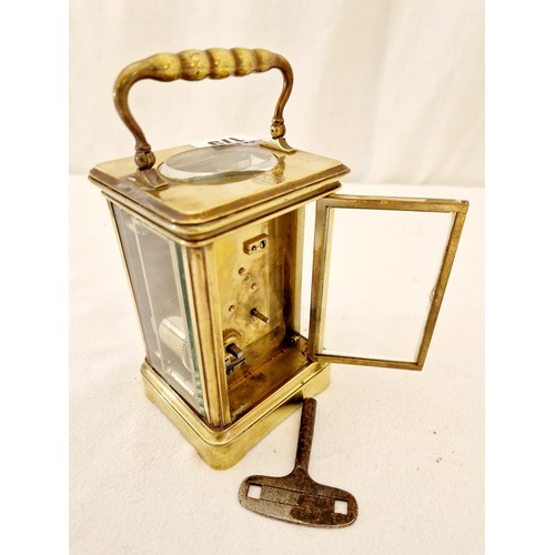 175 - Howell & James gilt brass carriage clock