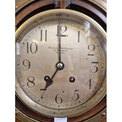 187 - Kelvin Bottomley & Baird ships wheel wall clock