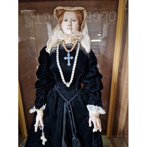 201 - Vintage bisque headed Mary, Queen of Scots doll in box